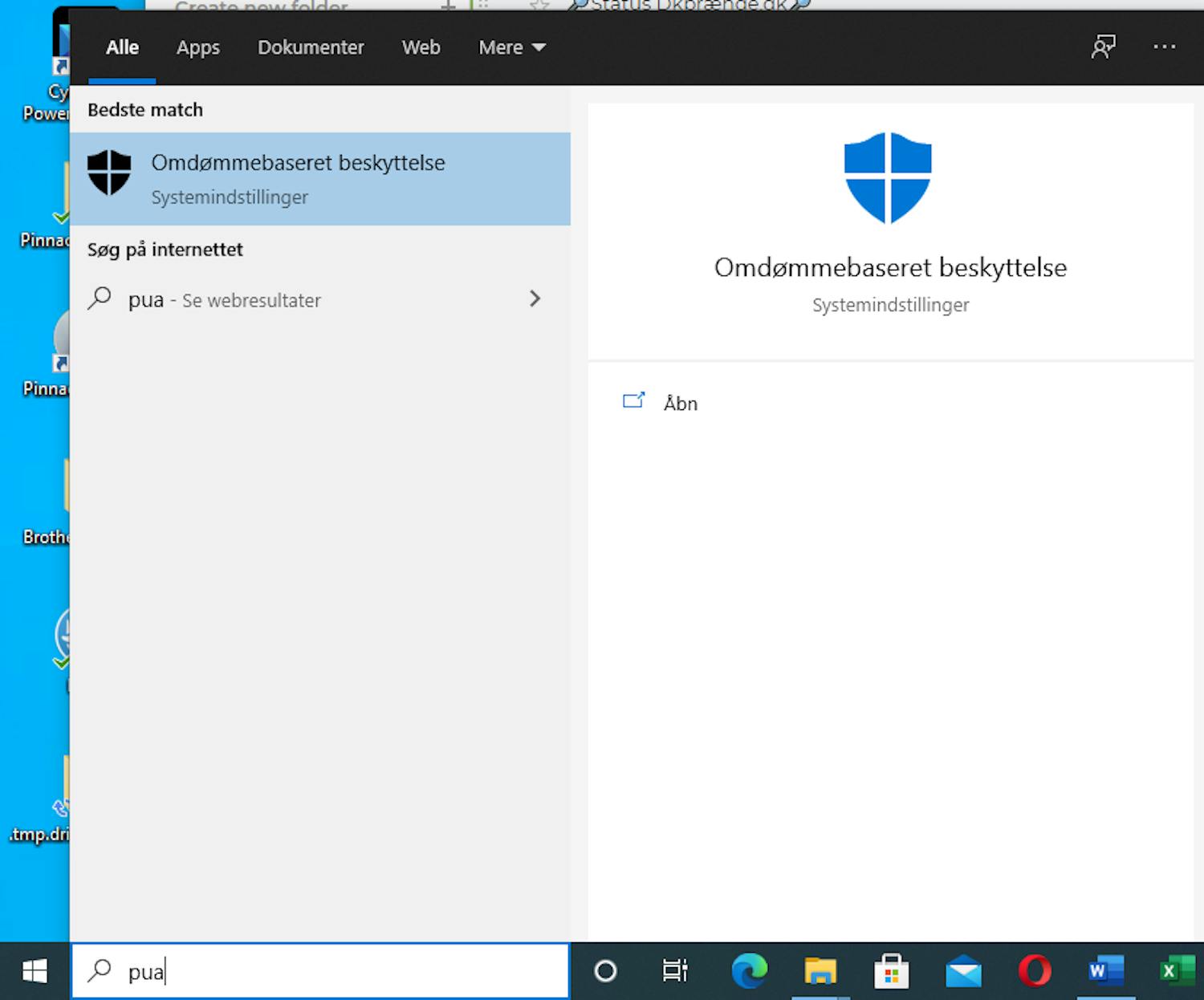 Trin 1 Windows PUA – potentielt uønskede programmer